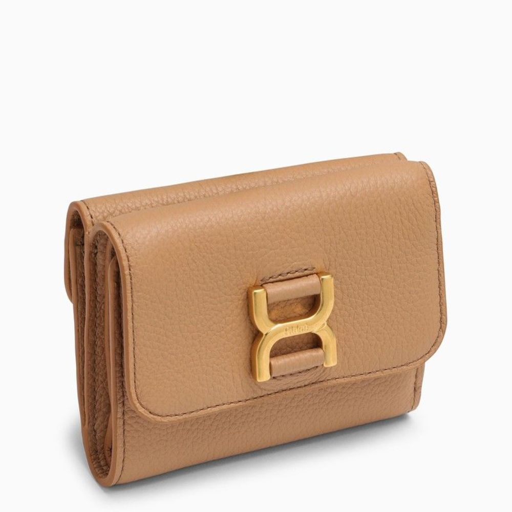 Chloe Mercie Trifold Wallet Small Beige